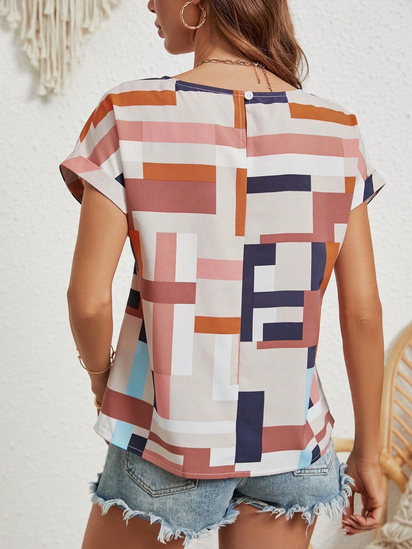 Camisa Feminina Geométrica